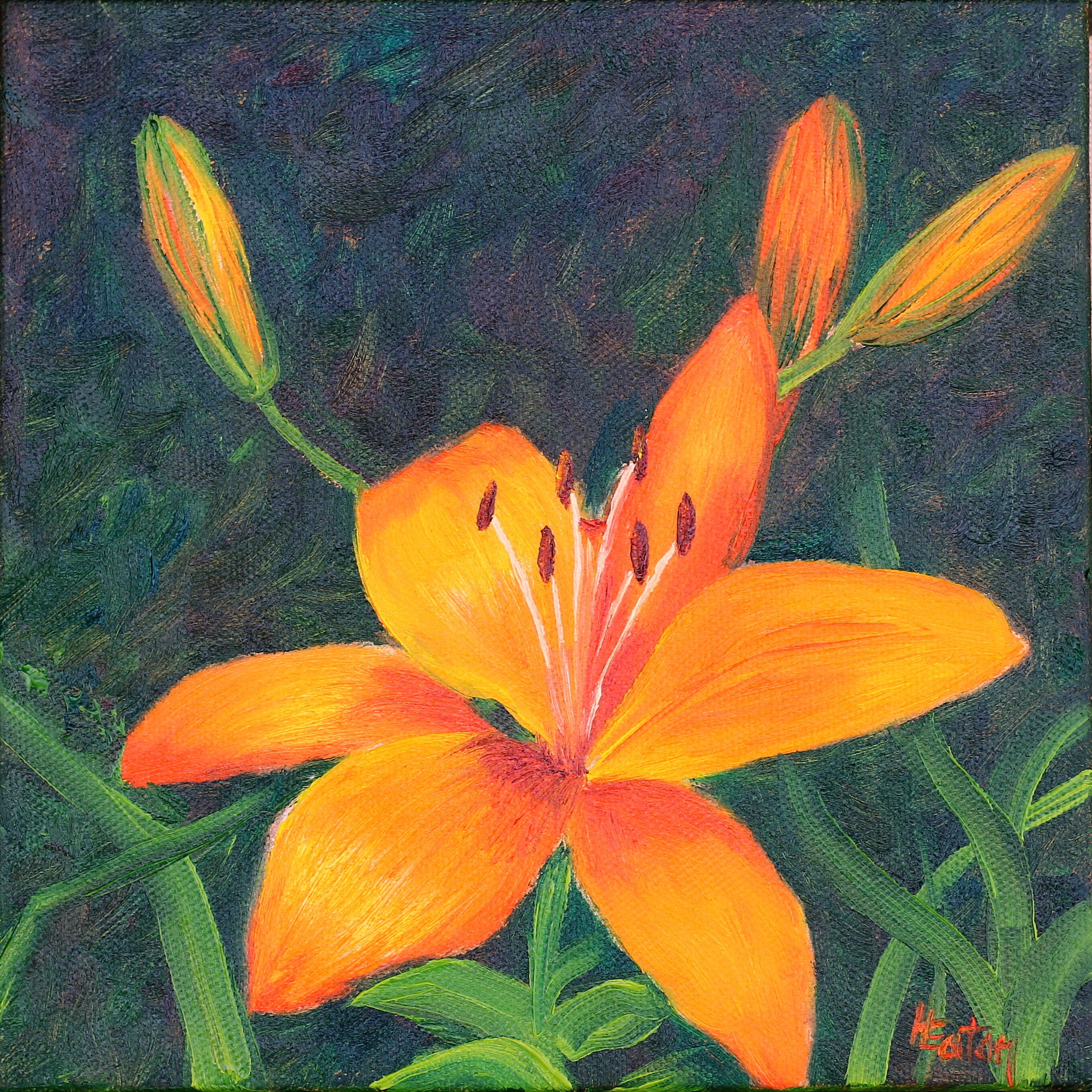 Orange Lily Painting