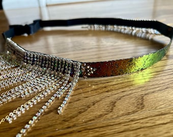 Rhinestone Fringe Festival Belt (adjustable) -- Idalia - Etsy display picture 3