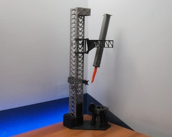 Starship Rocket Catch Scene Model – Launch Tower & Booster – 1:300 scale – Rocket Diorama