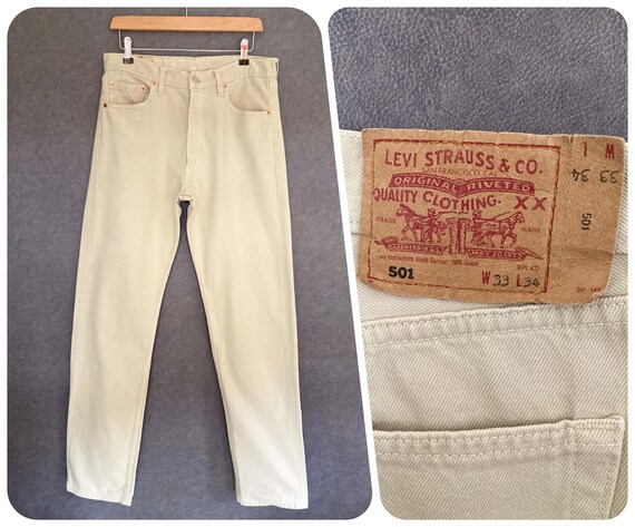 Cream levis 501 clearance