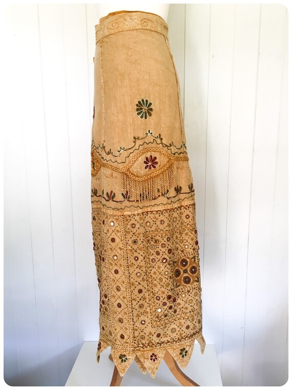 Vintage Indian Maxi Skirt | Vintage Indian Sarong… - image 4