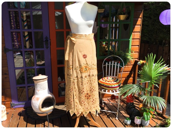 Vintage Indian Maxi Skirt | Vintage Indian Sarong… - image 1