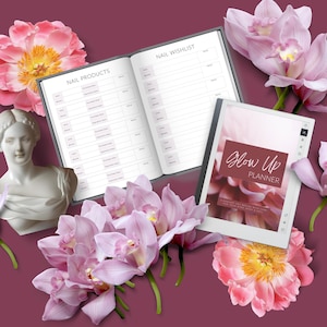 Glow Up Planner | Digital Self Care Journal for Women | Skincare, Beauty, Wellness Tracker | Printable PDF | Self Love & Glow Up Routine