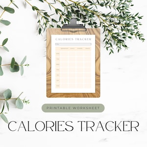Calories Tracker | Weekly Food Log Printable | Meal Tracker PDF | Health & Fitness Planner Insert | Diet Journal | Instant Download