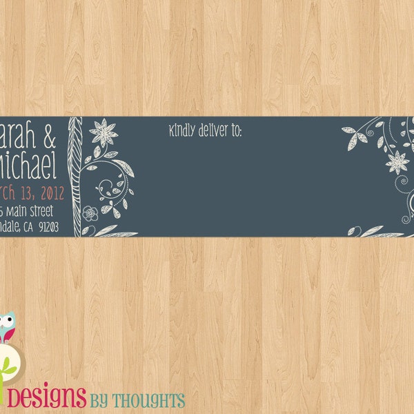 Vintage Floral Wrap Around Address Labels - Reserved for Kim