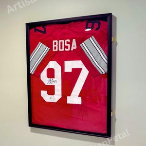 Wooden Jersey Frame Display Case With UV Protection | Sports jersey Frame | Jersey Shadowbox | Sports collectibles Display | Sport Team Gift
