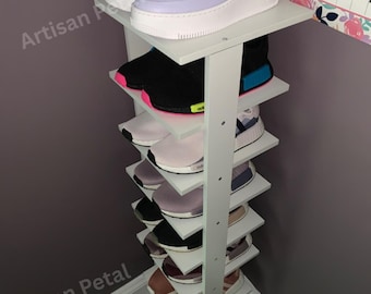 Wooden Shoe Rack, Slim Shoe Organizer, Entryway Shoe Rack, Space Saver Shelf, Corner Space Storage, Hallway Organizer, Freestanding Rack