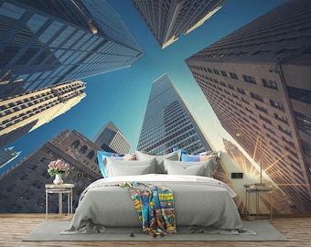 NYC Skyscraper Mural | Custom Peel and Stick Wallpaper
