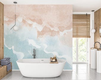 Abstract Watercolour Wall Mural | Removable Self Adhesive Wallpaper, Modern Bedroom Decor