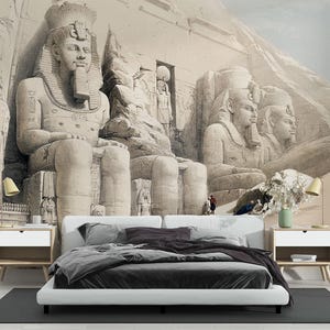Ancient Egyptian Mural: Pharaoh&#39;s Legacy Peel and Stick Wallpaper