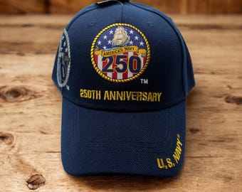 海軍250周年記念帽子。アメリカ海軍1775-2025記念帽子。アメリカ海軍