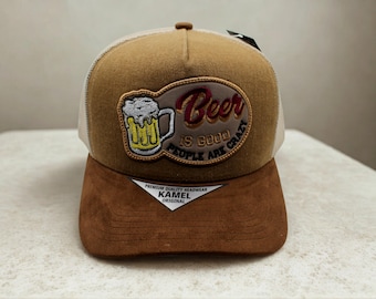Cappellino Von Dutch vintage giallo e bianco / Cappellino Von Dutch / Cappellino camionista Von Dutch / Cappello Von Dutch. Deadstock Nuovo con etichette - Italia