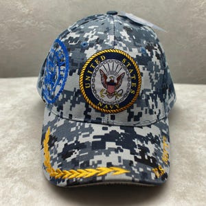 US Navy Hat – Premium Navy Camo Hat. Embroidered Navy Trucker Hat. Dad Hat – Adjustable Unisex Navy Hat. USN Cap. U.S Navy hat. Veteran Navy