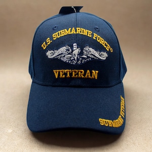 U.S. Submarine Force Veteran Cap – Navy Hat – Military Baseball Cap. Submarine Service Hat. Navy Veteran Gift. Unisex Cap. Veteran Day Gift