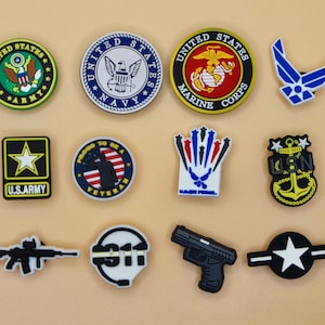 U.S Army Shoe Charm. USAF Charm. USA Charm. 911 charm. Cute patriotic Charms. Veteran Gift. Navy Charm. Air Force Charm. Firefighter Charm