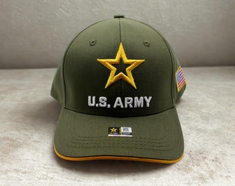 アメリカ陸軍の帽子。刺繍入りのアメリカ陸軍キャップ。お父さんへの