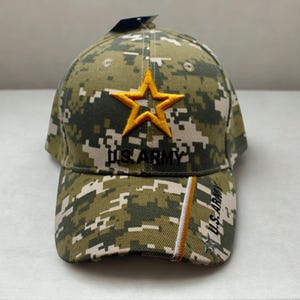 US Army Hat. U.S Army Trucker Hat – Embroidered Army Baseball Cap. Army Star Hat. Unisex Camo Cap. Army hat. Army 250th anniversary Hat