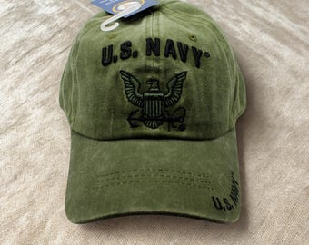 アメリカ海軍の帽子。刺繍入りのアメリカ海軍退役軍人用キャップ。海軍