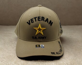 アメリカ陸軍の帽子。刺繍入りのアメリカ陸軍キャップ。お父さんへの