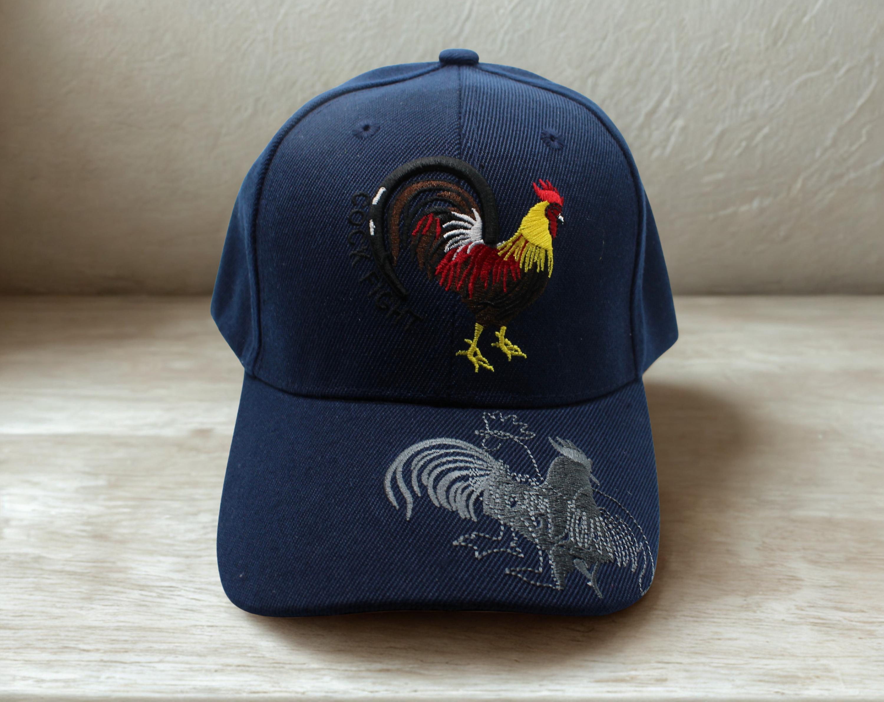 Cappellino Snapback Regolabile JLGUSA Con Gallo 3D, Poliestere Nero, Adulto