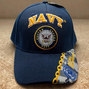 US Navy 250th Anniversary Hat. Navy Blue Hat. Embroidered US Navy Baseball Cap. Navy Logo Hat. Navy Veteran Gift. Unisex Veteran Navy hat