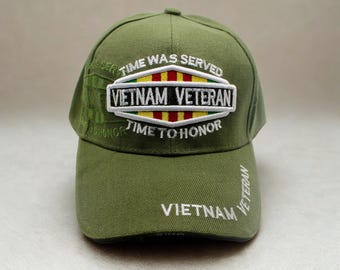 ベトナム戦争退役軍人用帽子。刺繍入りのベトナム戦争退役軍人全員に