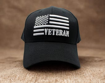 Veteran American Flag Hat. Black USA Hat. American Flag Cap. Patriotic Baseball Hat. USA Pride Cap. Freedom Hat. Veteran Gift. USA Flag Cap