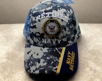 アメリカ海軍エンブレムキャップ - 刺繍入りアメリカ海軍帽子