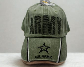 アメリカ陸軍の帽子。刺繍入りのアメリカ陸軍キャップ。お父さんへの