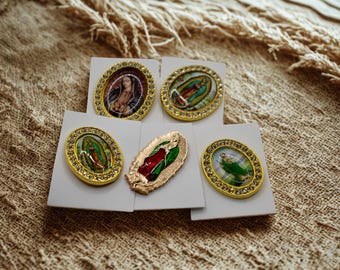 Our Lady of Guadalupe Pin. Virgen de Guadalupe Lapel Pin. St. Jude Pin. Catholic Gift. Faith Jewelry. Pin de la Virgen. San Judas Tadeo Pin