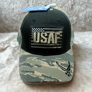 US Air Force Camo Hat. USAF Hat. Military Baseball Cap. U.S Air Force Logo Hat. Adjustable Unisex Cap. U.S Air Force Hat. USAF Trucker hat