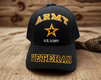 アメリカ陸軍の帽子。刺繍入りのアメリカ陸軍キャップ。お父さんへの