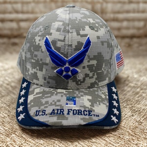 US Air Force Camo Hat. USAF Hat. Military Baseball Cap. U.S Air Force Logo Hat. Adjustable Unisex Cap. U.S Air Force Hat. USAF Trucker hat