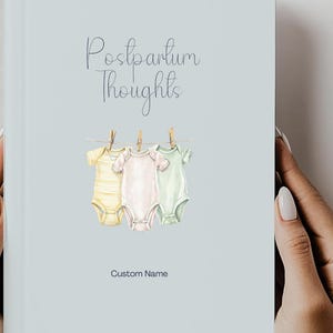 Postpartum Journal for New Moms, Guided Postpartum Thoughts Journal, New Mom Self Care Gift, Motherhood Reflection Notebook