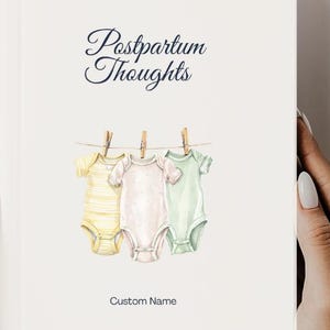 Postpartum Thoughts Journal Custom Postpartum Hardcover Journal New Mom Gift Baby Shower Gift New Mom Keepsake Memory Book Mom reflections
