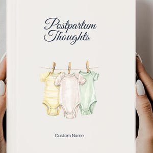 Postpartum Thoughts Journal Custom Postpartum Hardcover Journal New Mom Gift Baby Shower Gift New Mom Keepsake Memory Book Mom reflections