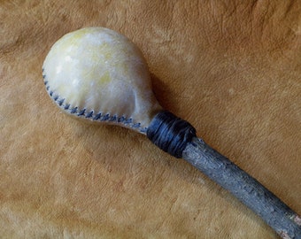 Shamanic Rawhide Rattle with Cedar handle and Deer Rawhide