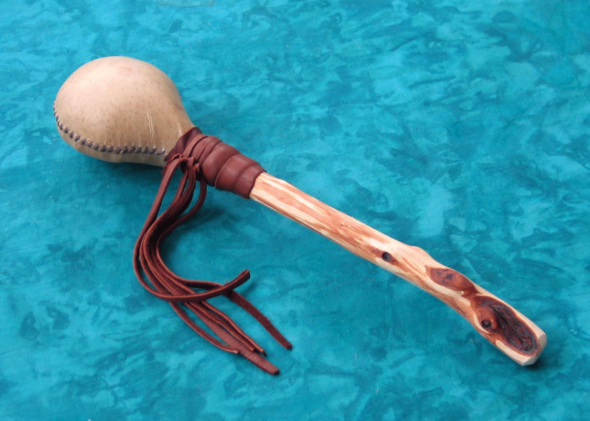 Large Shamanic Rawhide Rattle and Diamond Willow Wood Handle - Etsy