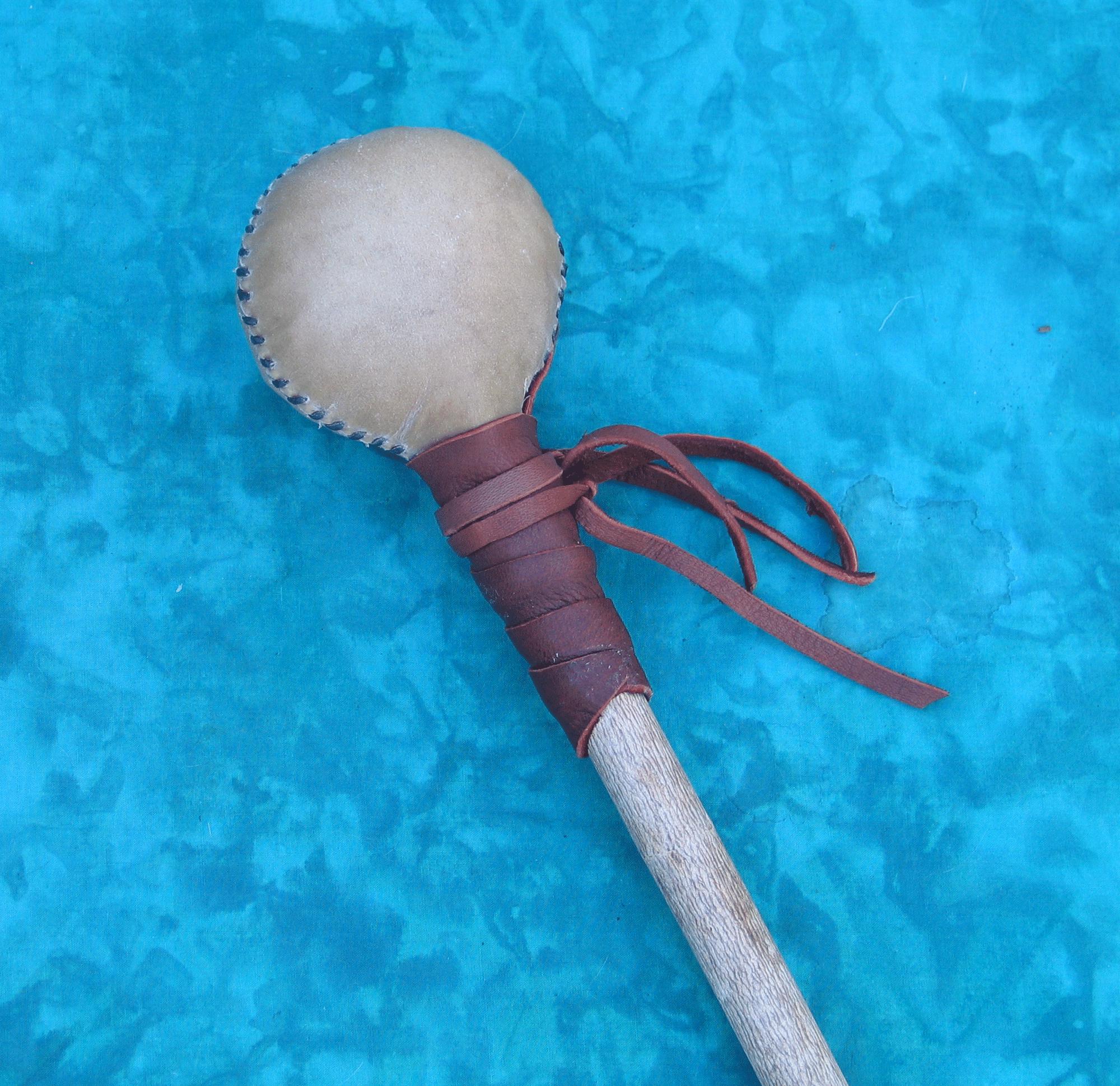 Buck Skin Rattle Shamanic Rattle With Willow Wood Handle, Brown Buckskin, Elk Rawhide - Etsy