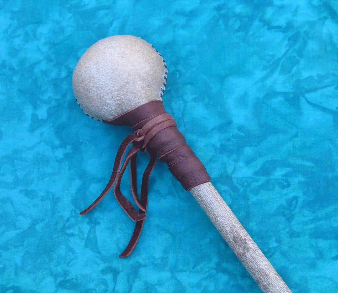 Buck Skin Rattle Shamanic Rattle With Willow Wood Handle, Brown Buckskin, Elk Rawhide - Etsy