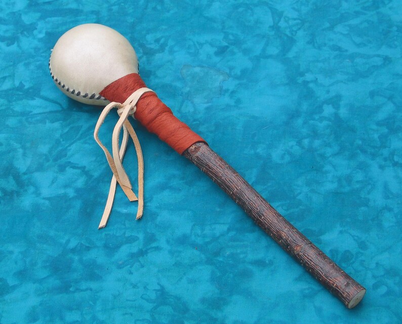 Shamanic Rattle With Saddle Buckskin, Deer Rawhide - Etsy