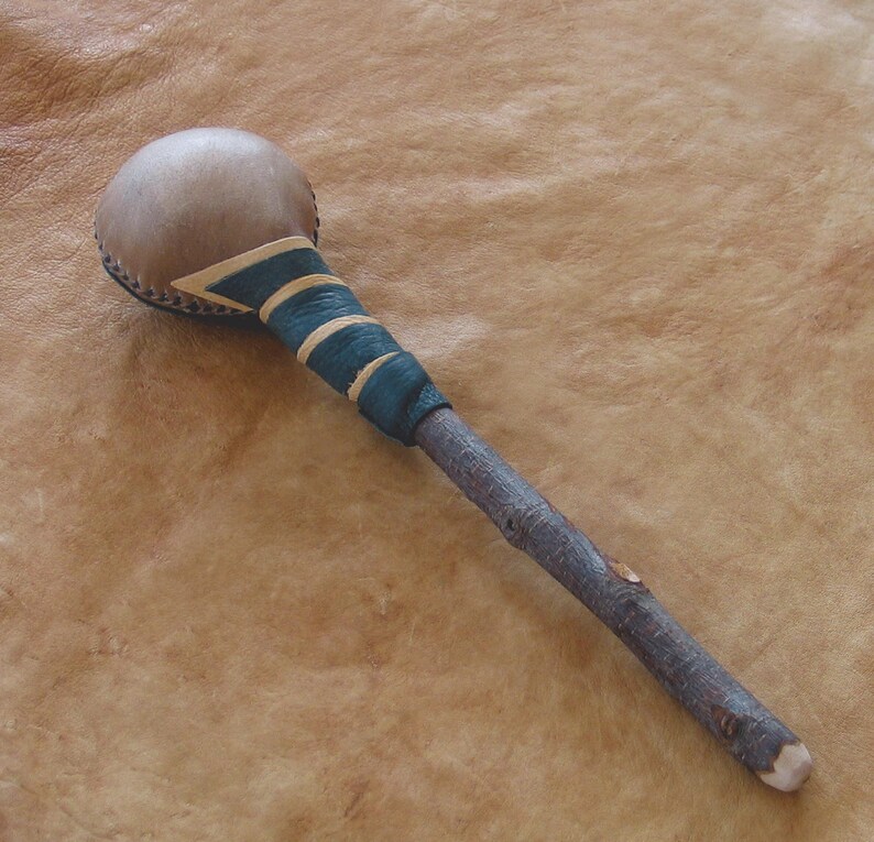 Shamanic Rattle With Alder Handle and Buffalo Rawhide - Etsy