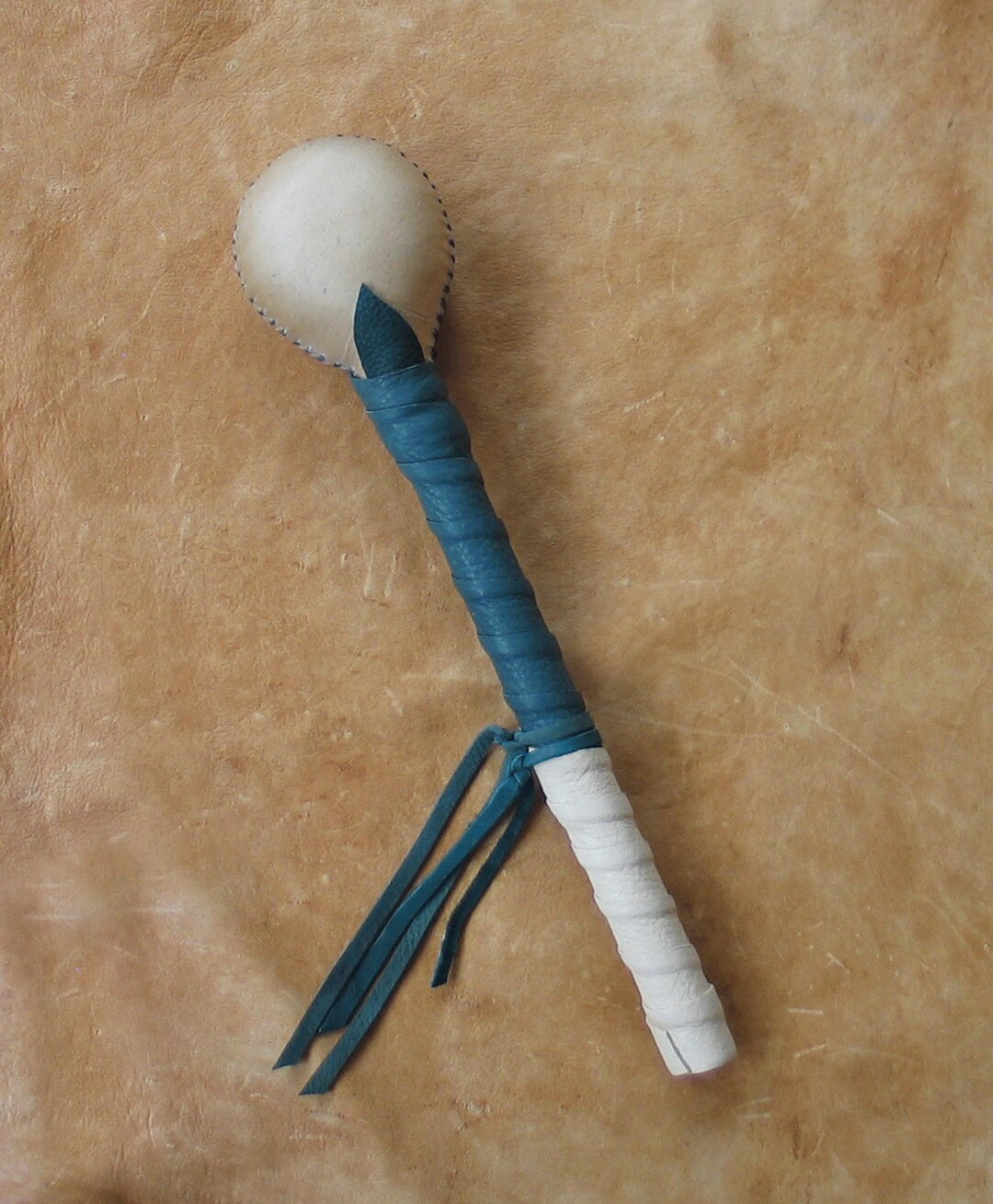 Buck Skin Rattle Shamanic Rattle With Double Buckskin Leather - Etsy