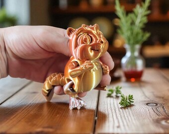 Articulated 3D Printed Beaver Fidget Toy: Flexi Sensory Desk Decor