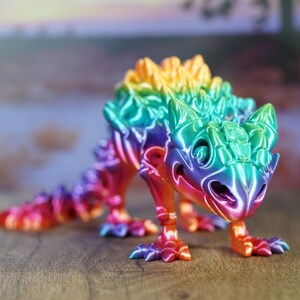 Articulated Ankylosaurus Skeleton - 3D Printed Dinosaur Fidget Toy image 6