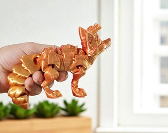 3D Printed Fidget Fox:  Articulated Flexi Desk Toy