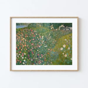 Poster di Gustav Klimt: Paesaggio esteso del giardino italiano (stampa artistica Giclée premium di un dipinto classico della natura) Arte murale - Stampa artistica orizzontale immagine 4