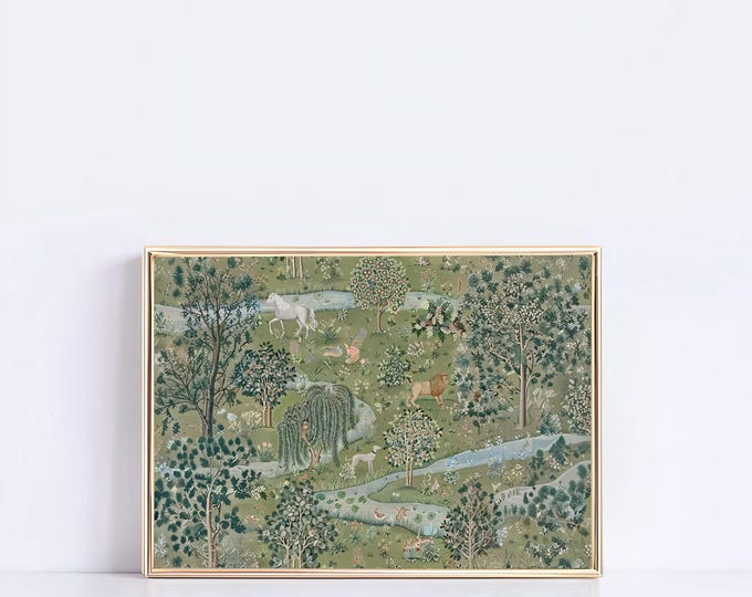 William Morris Owl & Willow Print, Art Nouveau Textile, Exhibition Poster (Digital Download)