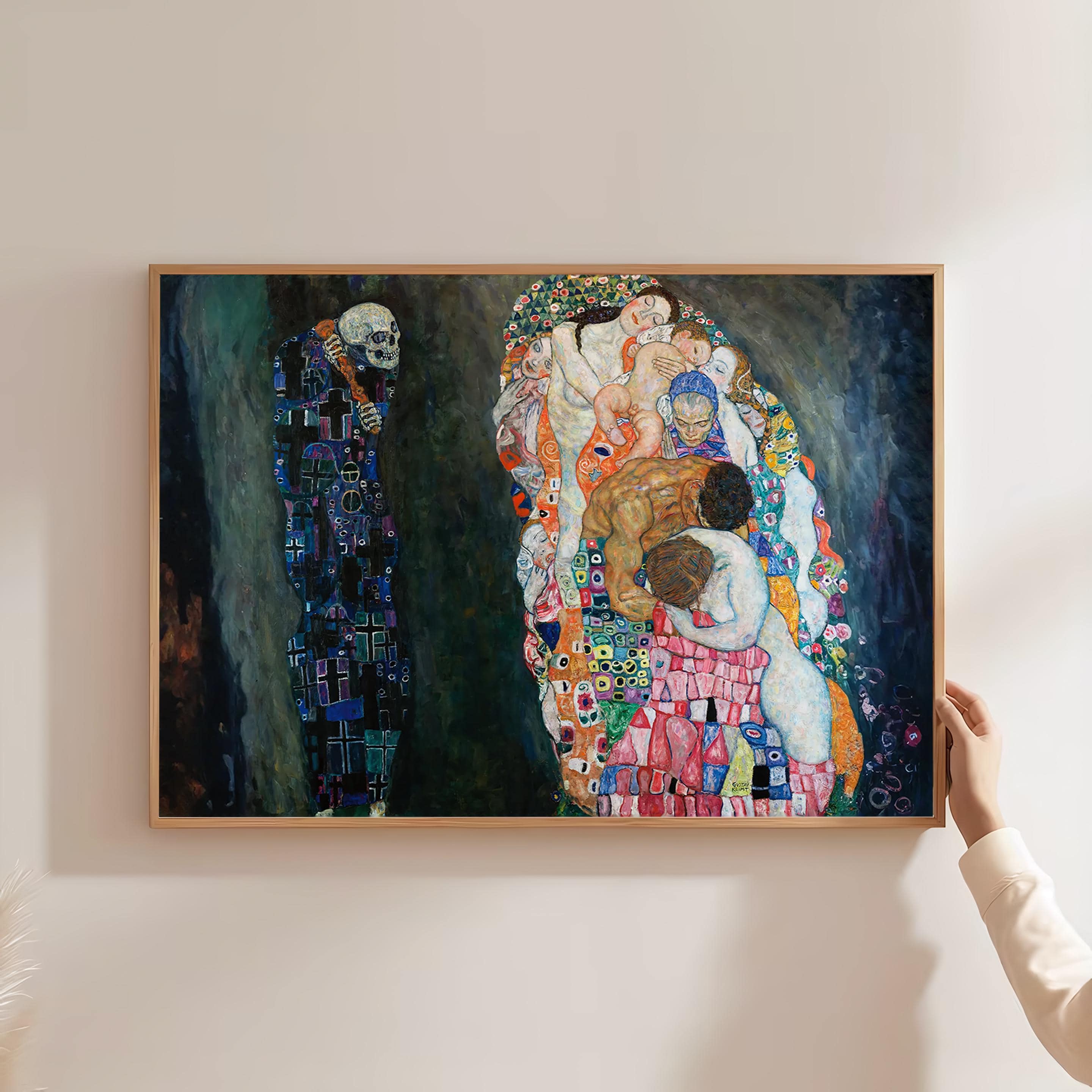 Gustav Klimt Death and Life Extended Print, Klimt Museum Poster, Gustav ...