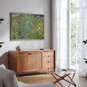 Poster di Gustav Klimt: Paesaggio esteso del giardino italiano (stampa artistica Giclée premium di un dipinto classico della natura) Arte murale - Stampa artistica orizzontale immagine 5